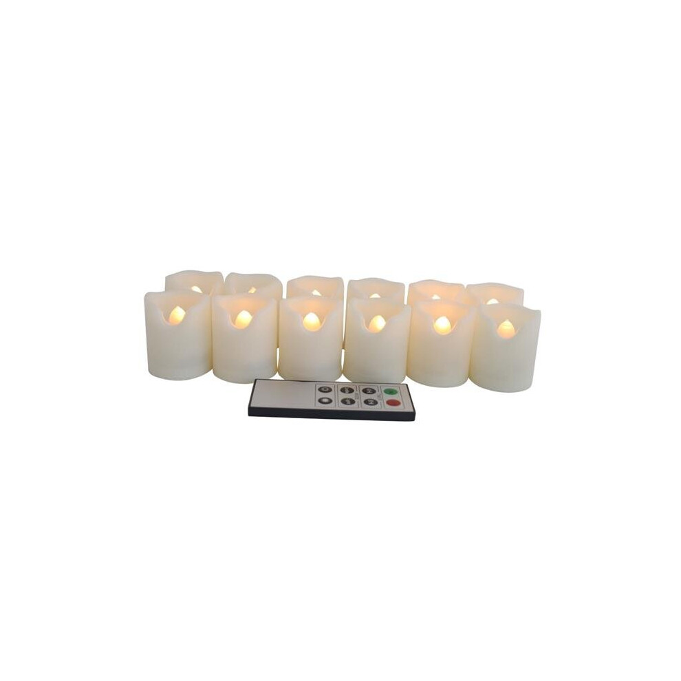 Unilution  EcoGecko Indoor Outdoor Flameless Votive Candles with Remote & Timer - 12 Piece-image-OPC-PB6DJDK-NEW