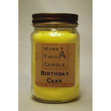 More Than A Candle 16 oz Mason Jar Soy Candle, Birthday Cake
