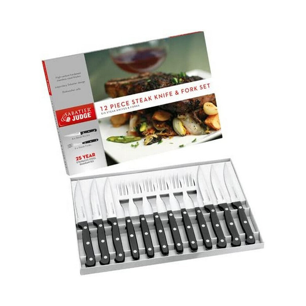 Judge Sabatier Steak Fork & Knife Set - 12 Pieces