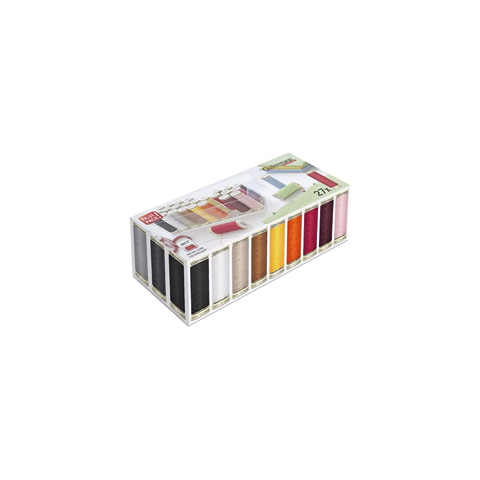 Gütermann Storage Box with Threads, Assorted, 27 Reel