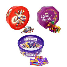 Chocolate Bundle Tubs - Nestle and Cadbury Chocolate Tubs (Pack of 3) - Pack Includes: Heroes, Celebrations and Quality Street
