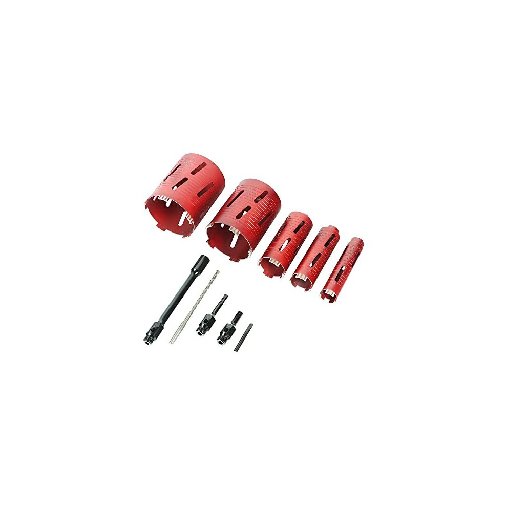 TIMCO Premium Dry Diamond Core Drill Kit - 5pcs - Red