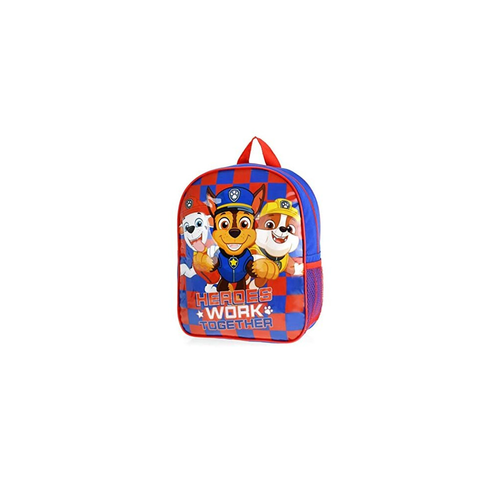 Paw Patrol Kids Heroes Work Together Backpack â Adjustable Shoulder Strap â Perfect for School Time and Outdoor Use â Suitable for Young