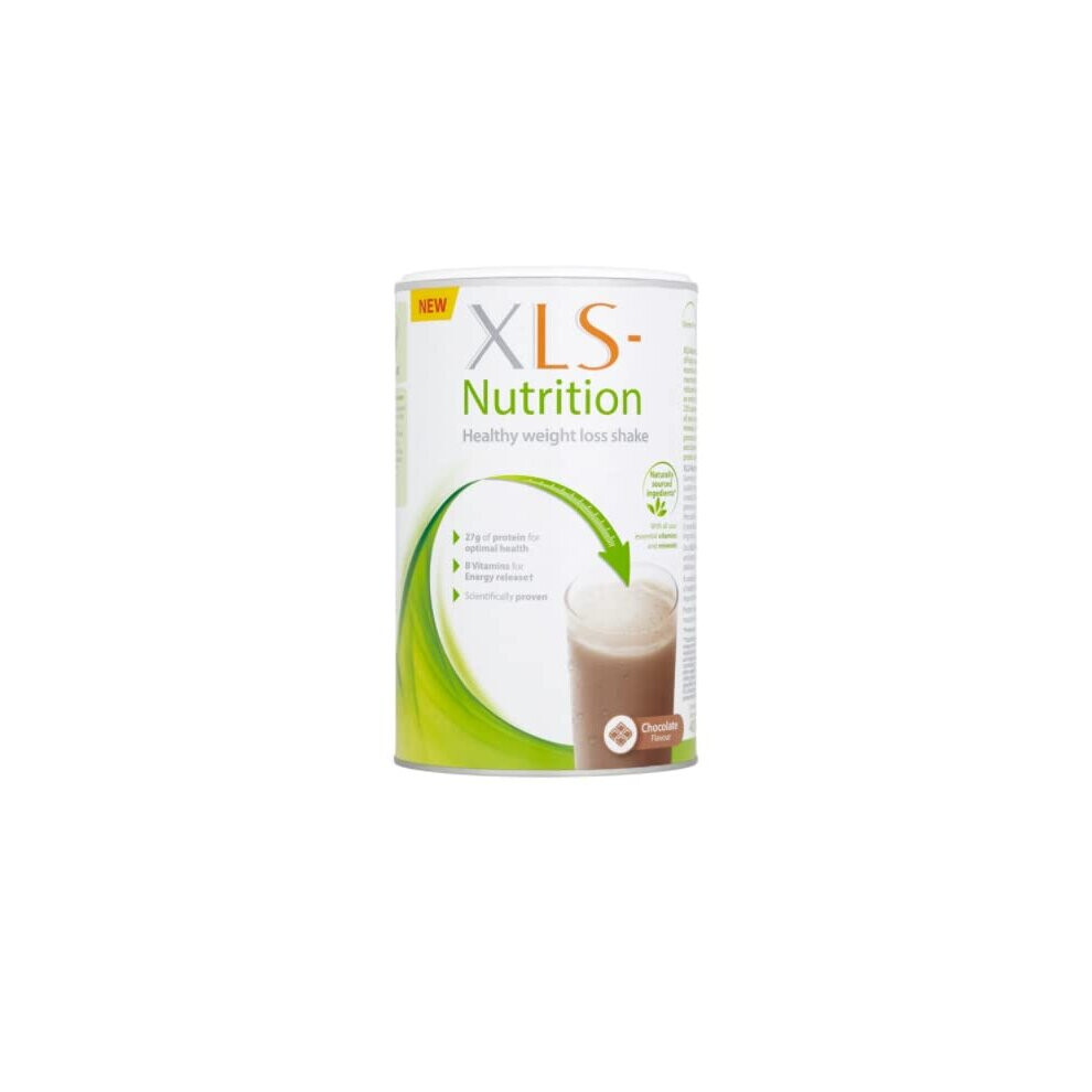 XLS Nutrition Weight Loss Shake, Meal Replacement Weight Control Diet Supplement, 400g, 10 Servings per Tub, Chocolate Flavour (400ml, 1)