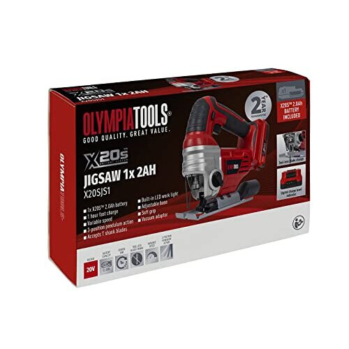 Olympia Tools Olympia Tools X20S Jigsaw 1 x 2Ah, Red-Black 2