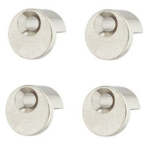 4 pcs x Hafele Mirror Round Clips with Rubber Pad Nickel Plated - 292.01.710