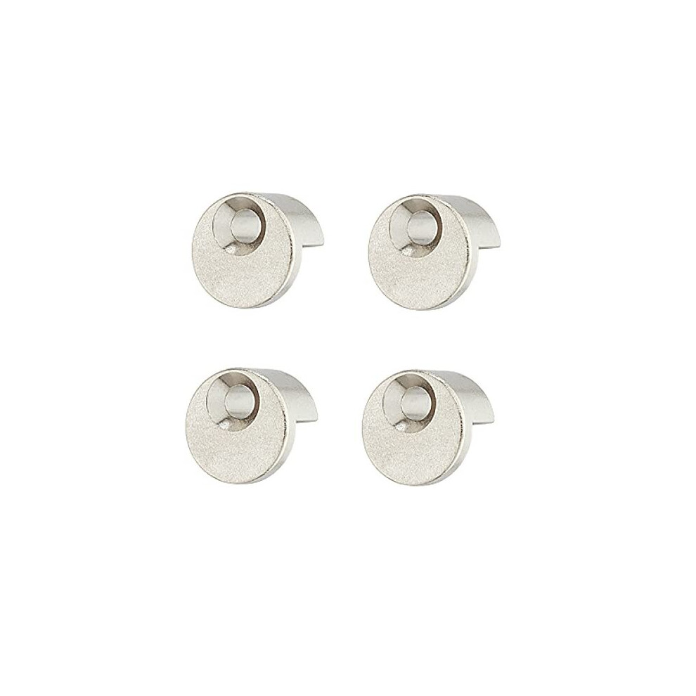 4 pcs x Hafele Mirror Round Clips with Rubber Pad Nickel Plated - 292.01.710