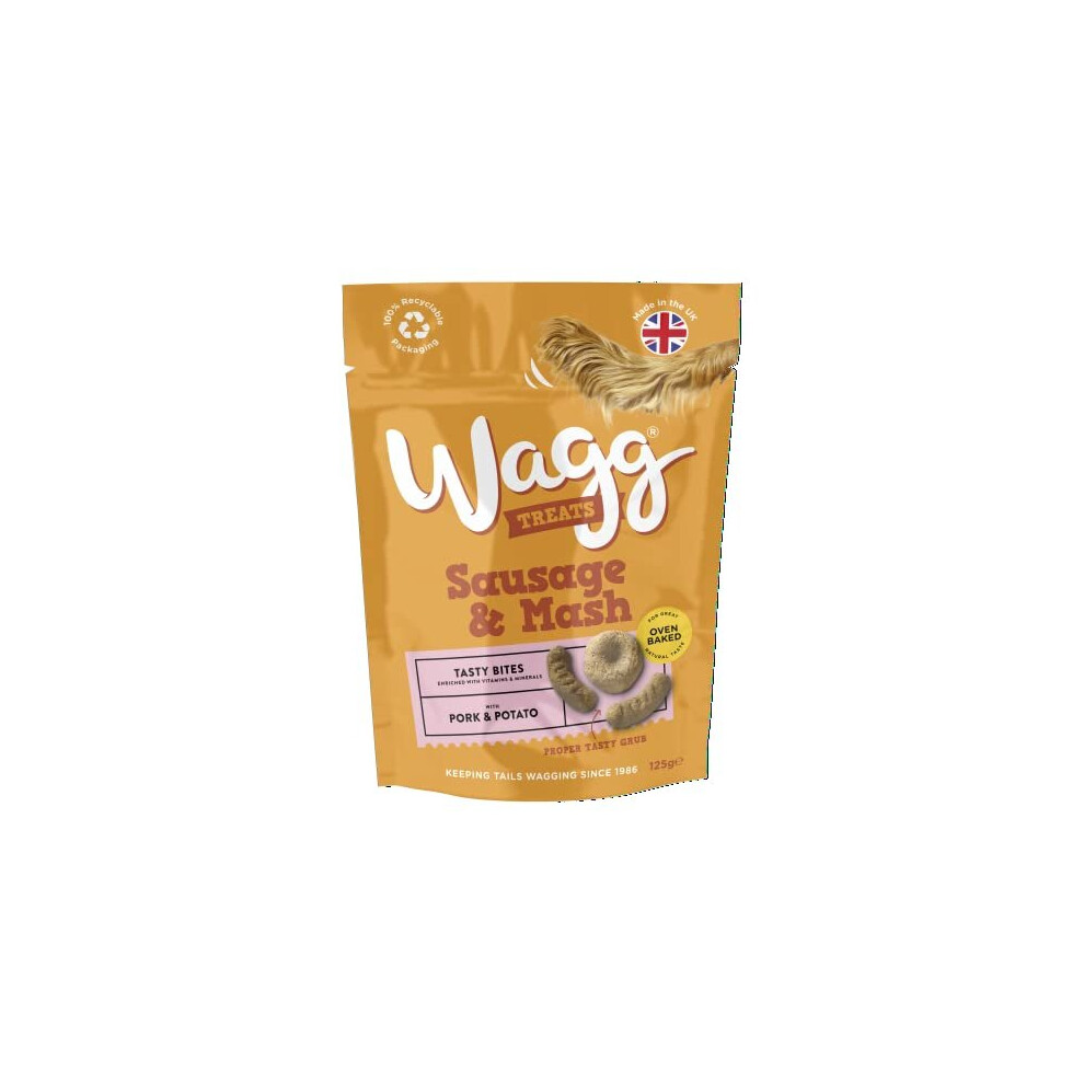 Wagg Treats Sausage & Mash 125G, Brown