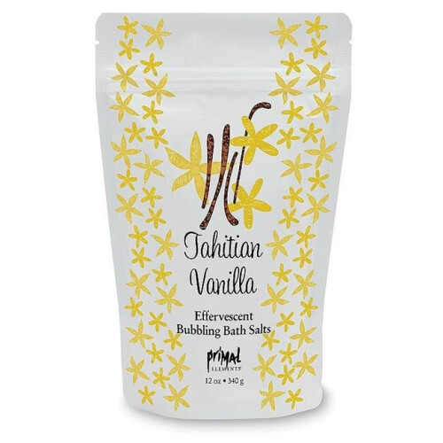 Primal Elements  12 oz Bubbling Bath Salts-Tahitian Vanilla