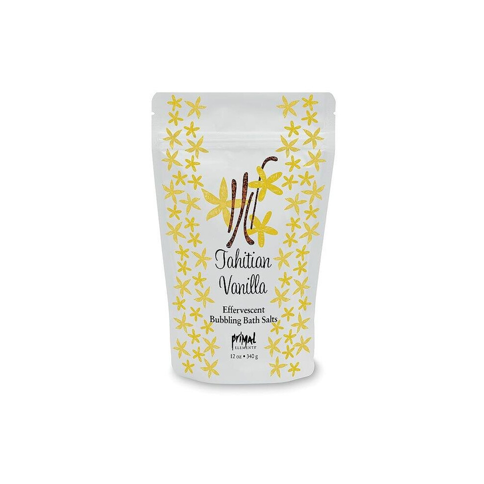 Primal Elements 12 Oz Bubbling Bath Salts-Tahitian Vanilla