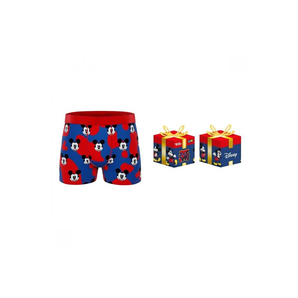 Mickey Mouse 824237-large-36-38 Crazy Boxers Faces Boxer Briefs in Present Box, Large - 36-38