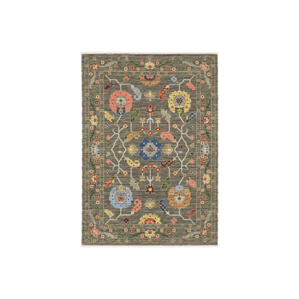 Oriental Weavers L5506K240340ST 7 ft. 10 in. x 10 ft. 10 in. Lucca 5506K Traditional Rug, Grey