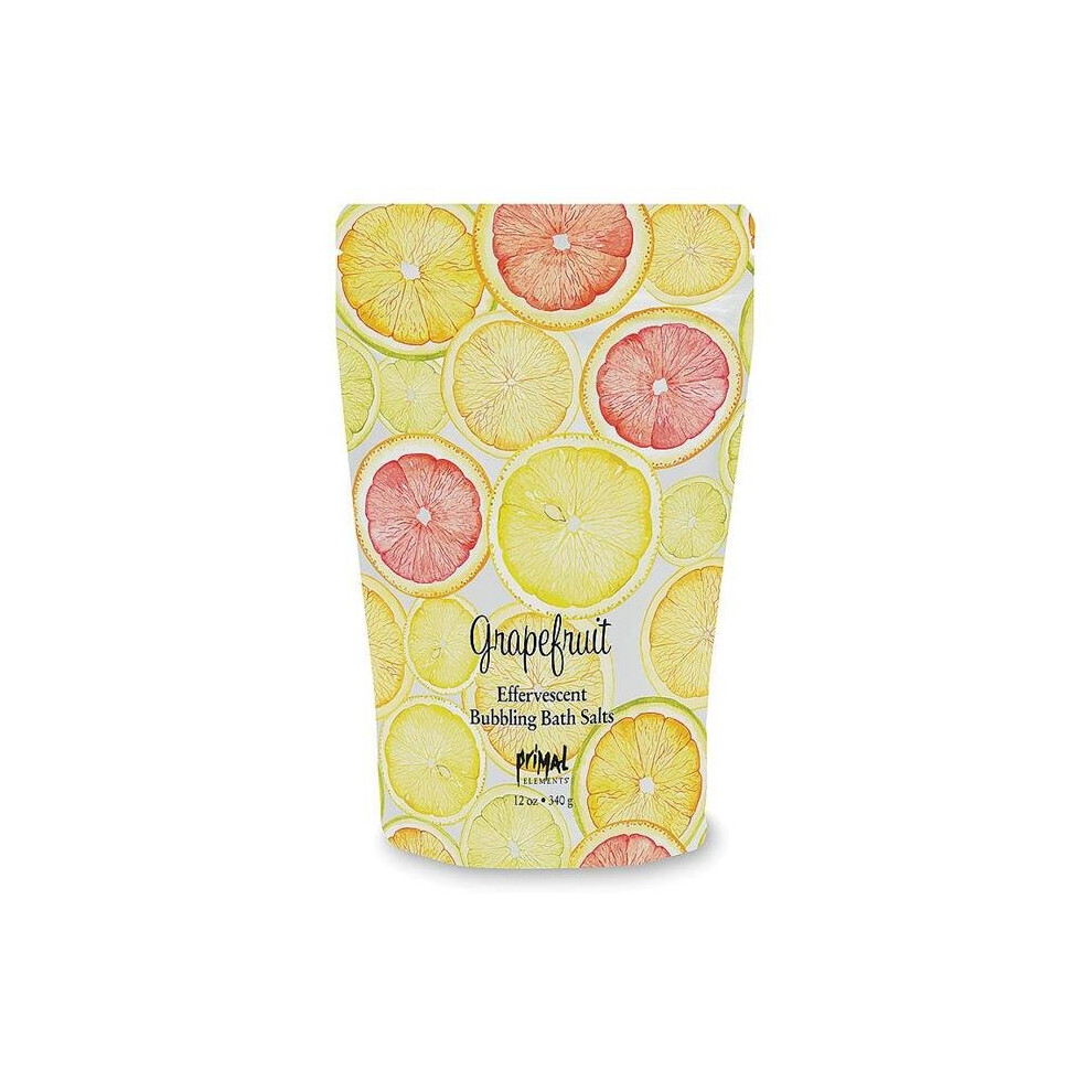 Primal Elements 12 Oz Bubbling Bath Salts-Grapefruit