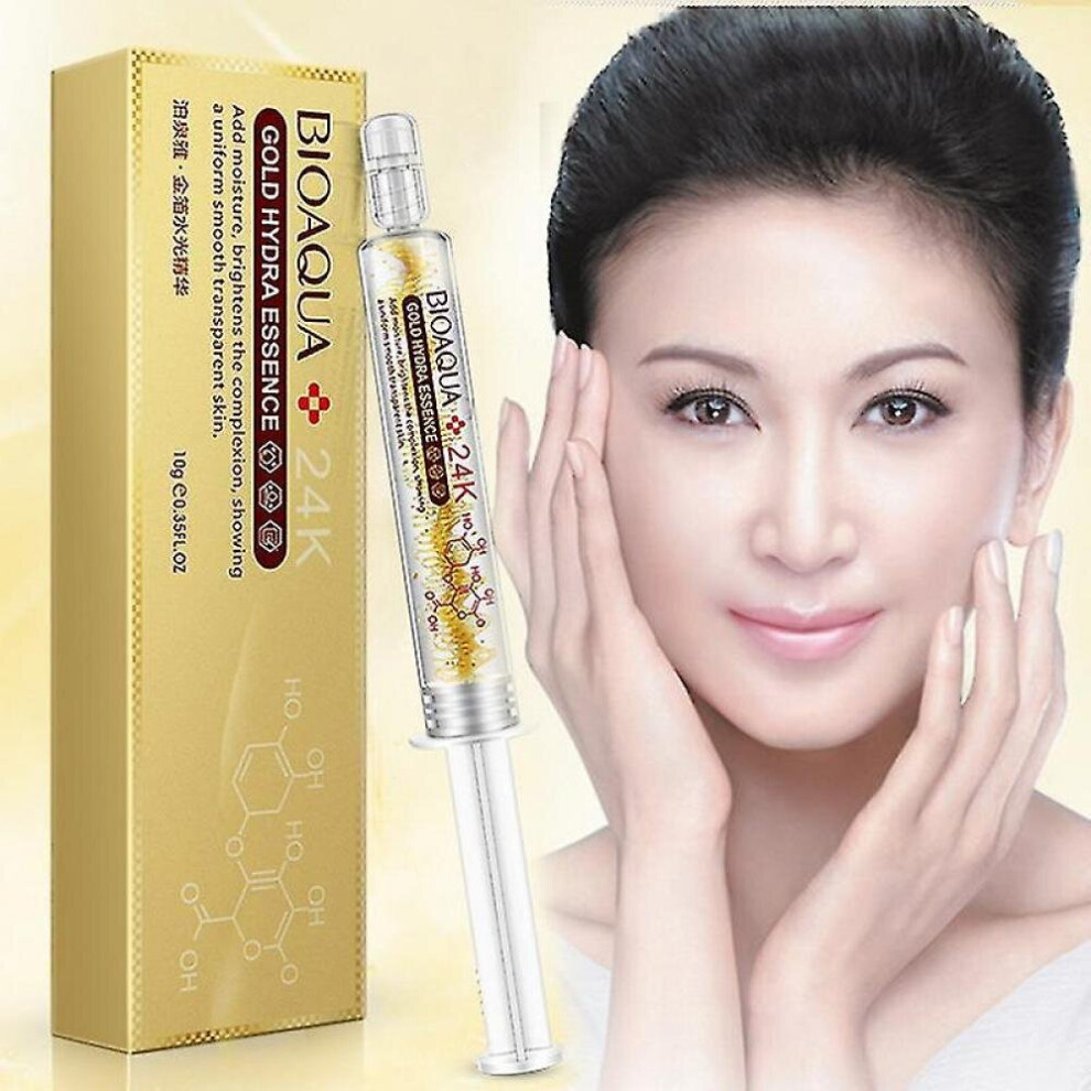 Booster Bioaqua 24k Gold Hyaluronic Acid Liquid Skin Care Moisturizing Anti Wrinkle Anti Aging Collagen Essence Cream 10ml Face Care