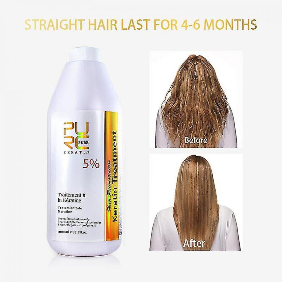 Hot Keratin Free Formaldehyde Hair Treatment Natural Keratin Protein In Hair Repair Straight Frizzy Hair Salon Product 0% 1000ml