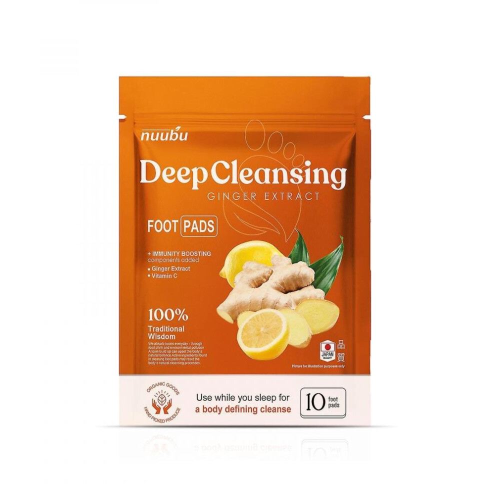 Ginger Detox Foot Pads Natural Herbal Stress Relief Anti-swelling Feet Body Toxins Detoxification Cleansing Patch Health Care