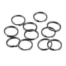 (Black, 10mm) 10pcs Double Open Split Jump Rings Connector Loop Findings For Jewellery Making Craft