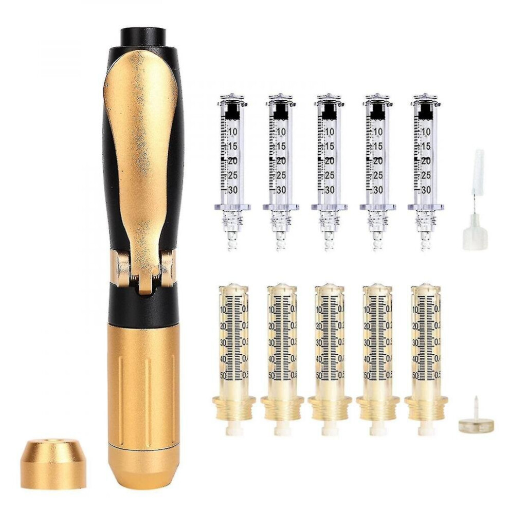 Hyaluron Pen,lip Filler Injection Kit,thickening Lips Hyaluron Pen With 10 Empty Ampoule Head