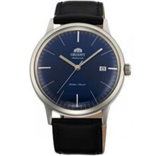 Orient  Mens Bambino Version 3 Blue Dial Black Leather Band Watch