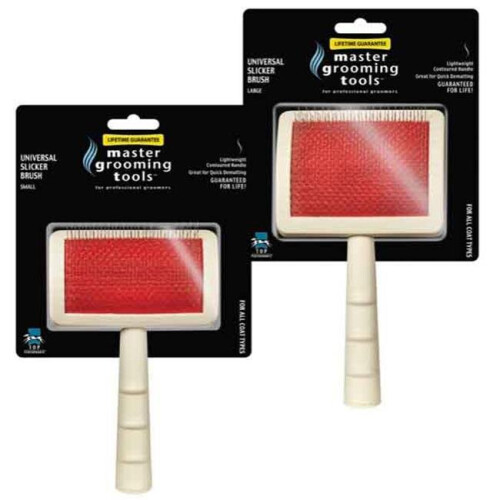 Master Grooming Tools  Universal Slicker Brush - White, Large