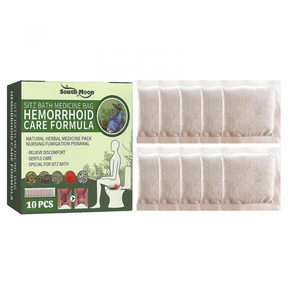 South Moon Perianal Sitz Bath Bag Mugwort Herbal Fumigation Sitz Bath Bag Perianal Cleaning Care Repair Hemorrhoids