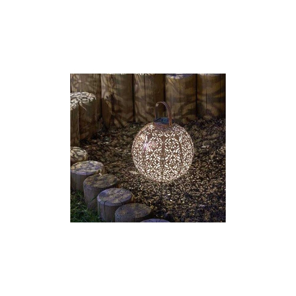 Smart Garden Damasquette Solar Powered LED Silhouette Lantern Bronze 18cm