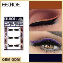 Yeliner And Eyelash Stickers 3pcs Glitter Eyeliner False Eyelash Stickers Stage Eye Makeup Stickers