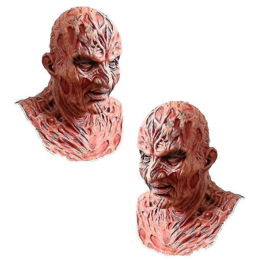 Freddy Krueger Latex Mask Carnival Halloween Realistic Adult Party Scary Cosplay Prop