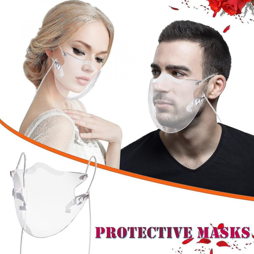 Durable Mask Face Combine Plastic Anti-Fog Reusable Clear Face Mask Shield 4Pcs 7547469238009