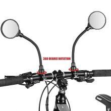 2 Pcs Universal Motorcycle Motorbike View Mirror 360 Rotatable Handlebar Bicycle Wing Mirror