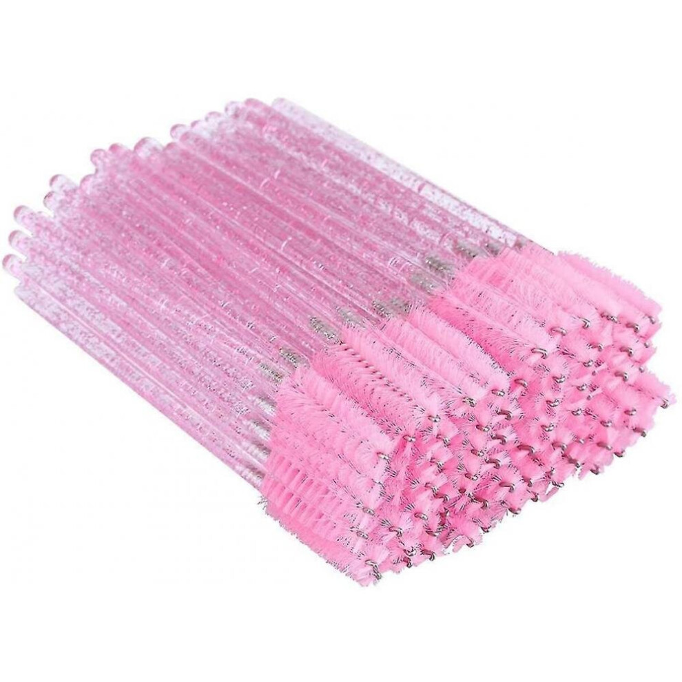 Hkhbjs 100 Pcs Disposable Crystal Eye Brush, Eyelash Brush Crystal Mascara Wands Makeup