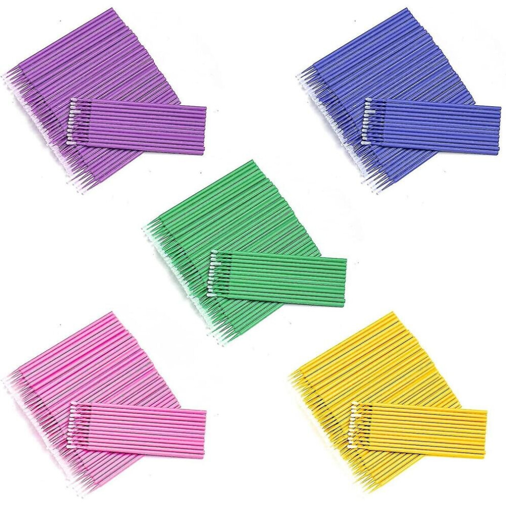 Hkhbjs 500Pcs Micro Applicators Brushes, Micro Brushes Make Up Mascara Brushes