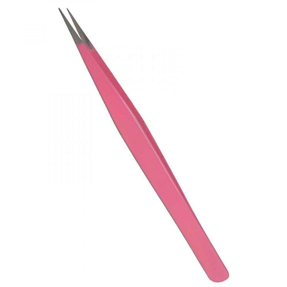Hkhbjs Pink Professional Eyelash Extension Isolating Straight Tweezers