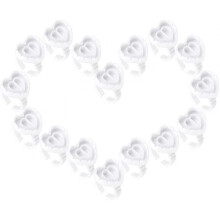 100pcs Disposable Glue Rings For Lashes Smart Glue Ring Cup,lash Glue Rings Fanning Blossom Cups For Eyelash Extensions (white)