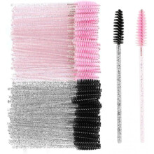 100pcs Eyelash Brushes, Disposable Mascara Brushes Wands Applicator, Eyebrow Lash Brushes