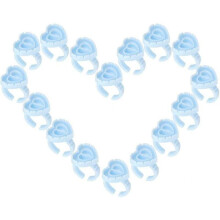 100pcs Disposable Glue Rings For Lashes Smart Glue Ring Cup,lash Glue Rings For Eyelash Extensions (blue)