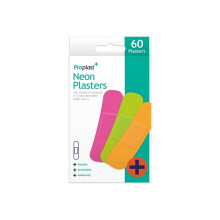 ProPlast Bright Coloured Neon Plasters - Pack of 60