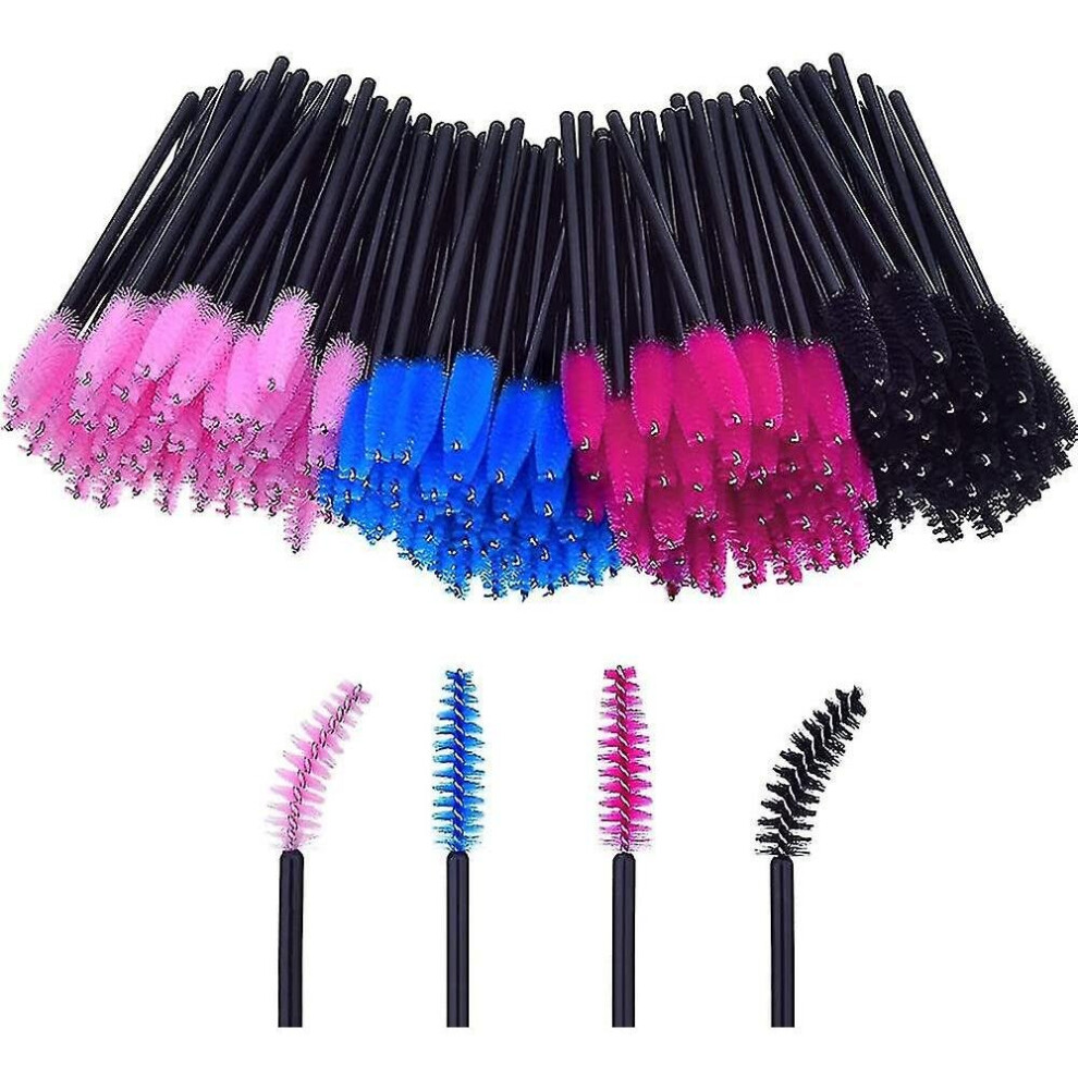Hkhbjs Disposable Eyelash Brushes, 200 Pieces Mascara Wands Lash Brush With Bendable