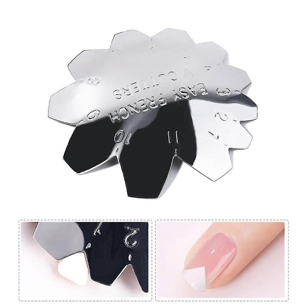 Hkhbjs (D) Diy Design Easy French Metal Nail Smile Line Edge Cutter Trimmer False Nail Forms Manicure Tool