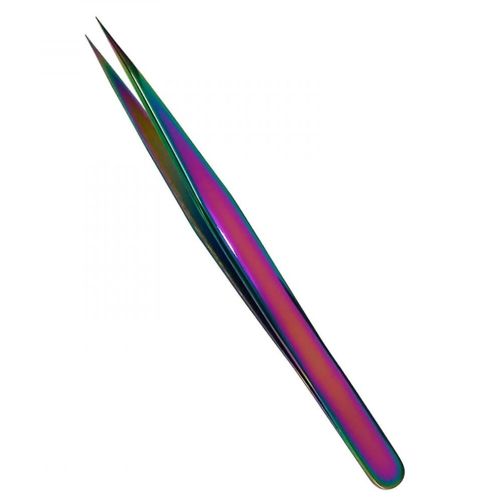Hkhbjs Professional Eyelash Extension Isolating Rainbow Straight Tweezers