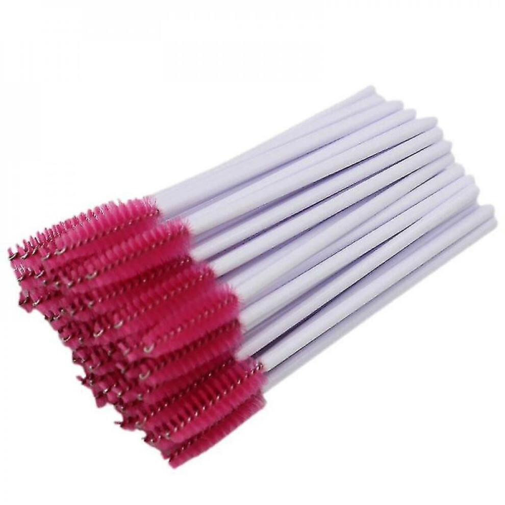 100 Pcs Disposable Eyelash Brushes Mascara Brushes Eye Lash Eyebrow Applicator Cosmetic Makeup Brush Tool Kits (rose Red)-image-OPC-PB6FQPR-NEW
