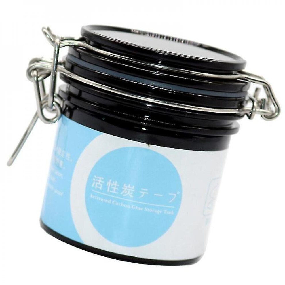 Hkhbjs Black Activated Carbon Container Eyelash Glue Jar Makeup Storage Supply (Black)