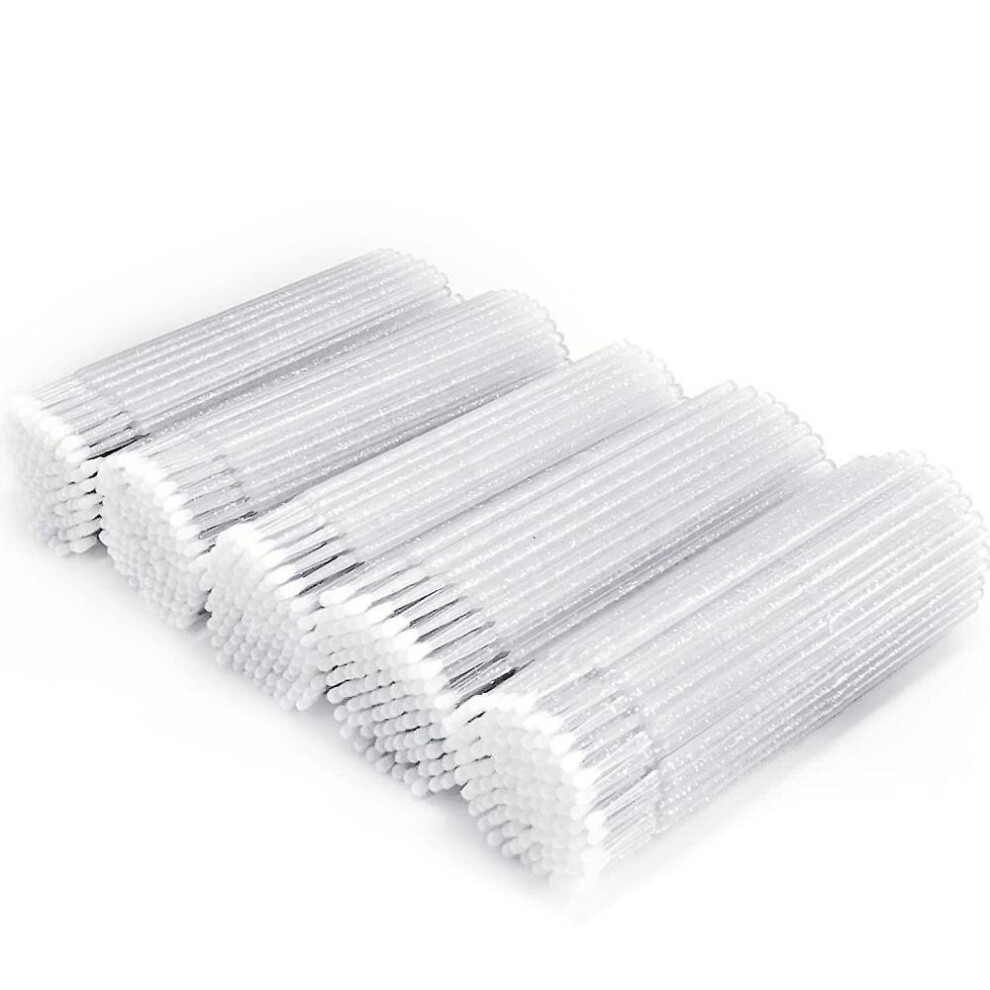 Hkhbjs White 500 Pcs Disposable Micro Applicator Brush For Eyelash Extension, Lips Mascara Wands