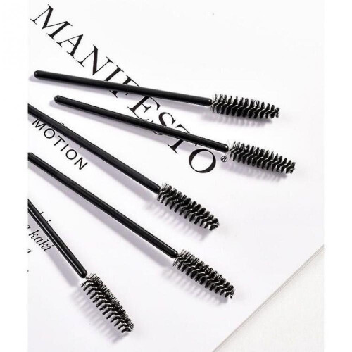 Jinglin Disposable Eyelash Brush Applicator Makeup Brush (50-pack, Black) 1