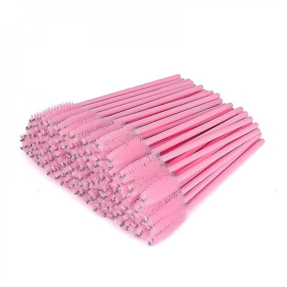 Hkhbjs Pink Xianrenge 50 Pieces Disposable Eyelash Brushes Eyebrow Brushes For Mascara Eyelash Extensions,