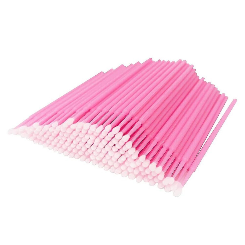 Hkhbjs Pink 500Pcs Disposable Micro Applicators Brush For Eyelash And Make Up Brushes And Personal Care Microswabs (Head Diameter: 2.0Mm)
