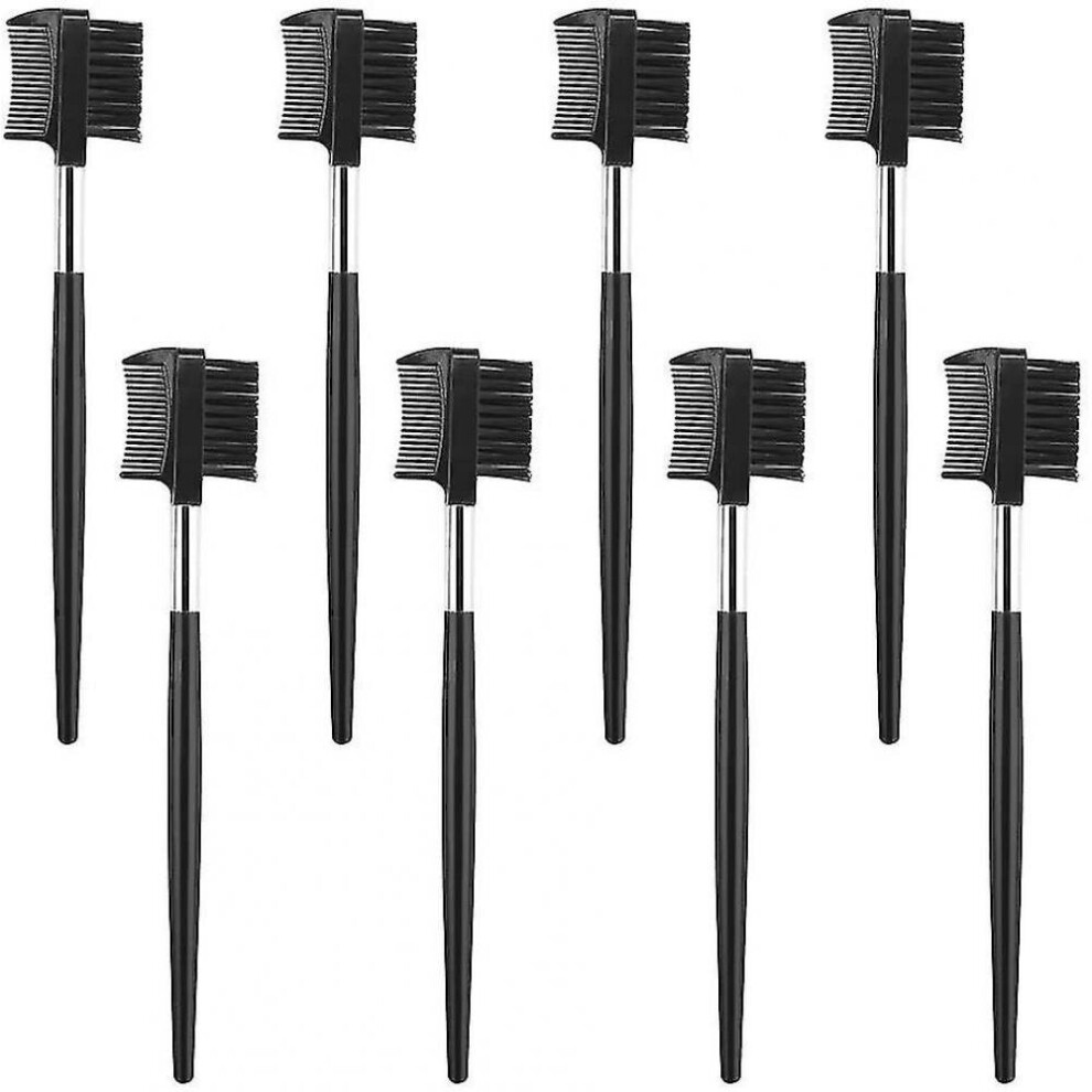 Hkhbjs 8 Pcs Comb Eyebrow Brush Eyelashes 2 In 1 Eyebrow Comb And Brush Lash Groomer