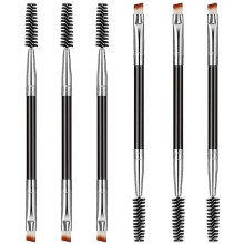 6 Packs Duo Eyebrow Brush, Angled Eyebrow Brush Spoolie Brush, Eye Brow Tint