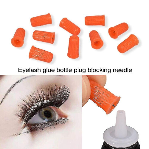 10pcs Eyelash Glue Bottle Plug Blocking Needle Eyelash Extensions Tools Makeup Tool For 1