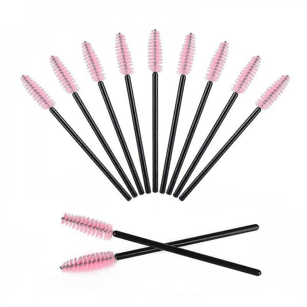Hkhbjs Black/Pink Xianrenge 50 Pieces Disposable Eyelash Brushes Eyebrow Brushes For Mascara Eyelash Extensions,
